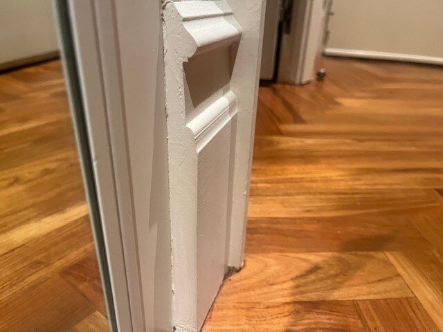 Détail de menuiserie et parquet